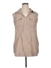 Notations Tan Sleeveless Button-Down Shirt Size 1X - photo 1