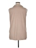 Notations Tan Sleeveless Button-Down Shirt Size 1X - photo 2