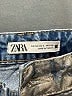 Zara 100% Baumwolle Metallic Silver Casual Pants Size 2 - photo 7