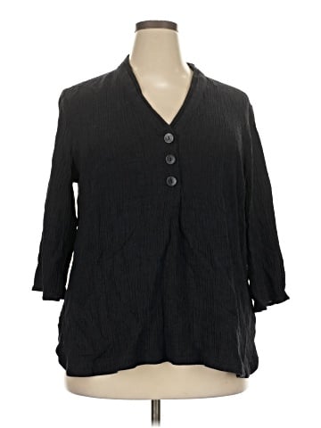 Soft Surroundings 3/4 Sleeve Button-Down Shirt (view 1)