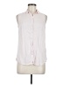 Divided by H&M 100% Viscose White Sleeveless Button-Down Shirt Size 8 - photo 1