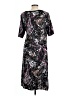Cuddl Duds Print Black Casual Dress Size L - photo 2