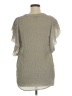 a.n.a. A New Approach 100% Polyester Gray Short Sleeve Blouse Size XL - photo 2