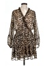 Zara Animal Print Tan Cocktail Dress Size L - photo 1