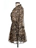 Zara Animal Print Tan Cocktail Dress Size L - photo 5
