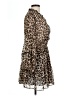 Zara Animal Print Tan Cocktail Dress Size L - photo 4