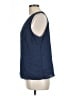 Nine West 100% Polyester Blue Sleeveless Blouse Size L - photo 5