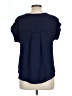 Mine 100% Polyester Blue Short Sleeve Blouse Size L - photo 2