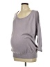 Motherhood Gray Purple Pullover Sweater Size Lg Maternity - photo 1