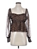 Lulus 100% Polyester Brown Long Sleeve Blouse Size S - photo 1