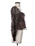 Lulus 100% Polyester Brown Long Sleeve Blouse Size S - photo 4