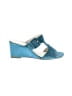 Anne Klein Color Block Blue Wedges Size 8 1/2 - photo 1
