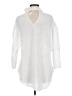 XCVI 100% Linen White 3/4 Sleeve Button-Down Shirt Size M - photo 2