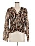 Parker Brown Long Sleeve Blouse Size M - photo 1