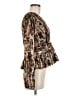 Parker Brown Long Sleeve Blouse Size M - photo 4