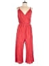Love, Fire 100% Polyester Stripes Red Jumpsuit Size L - photo 1