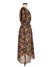 Hayden 100% Polyester Paisley Brown Casual Dress Size M - photo 4