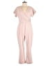 Express Solid Pink Jumpsuit Size L - photo 1