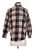 Billabong Plaid Brown Long Sleeve Button-Down Shirt Size S - photo 1
