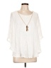 JM Collection White 3/4 Sleeve Blouse Size L - photo 1