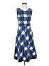 Talbots Hearts Blue Casual Dress Size 2 - photo 1