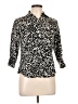 Westbound 100% Cotton Animal Print Black 3/4 Sleeve Blouse Size 12 Petite - photo 1