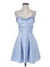Row A Stripes Blue Cocktail Dress Size S - photo 1