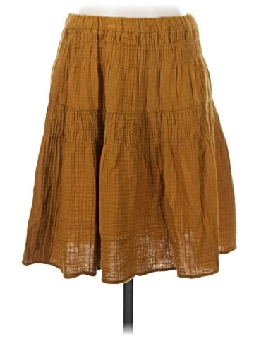 Madewell Double-Gauze Smocked Mini Skirt (view 1)