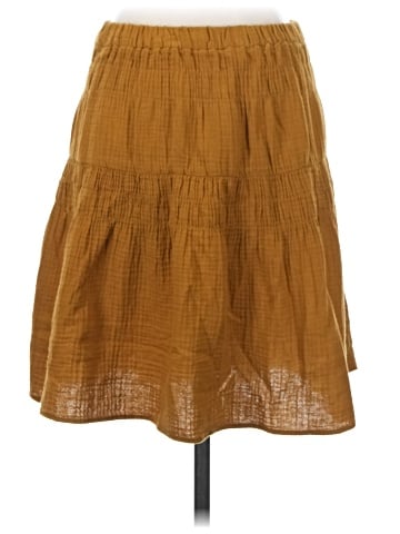 Madewell Double-Gauze Smocked Mini Skirt (view 2)