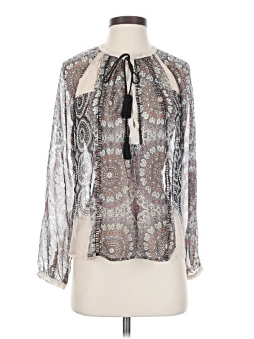 Charlie Jade Long Sleeve Silk Top (view 1)
