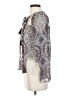 Charlie Jade 100% Silk Silver Long Sleeve Silk Top Size XS - photo 5