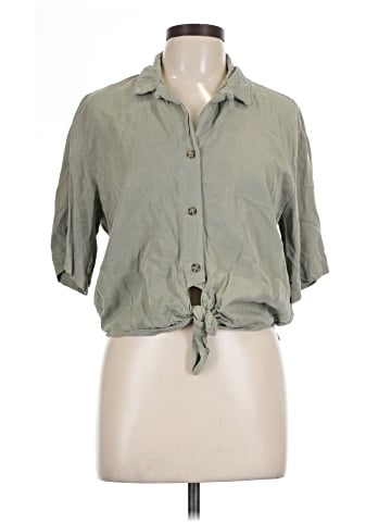 Topshop 3/4 Sleeve Button-Down Shirt (view 1)