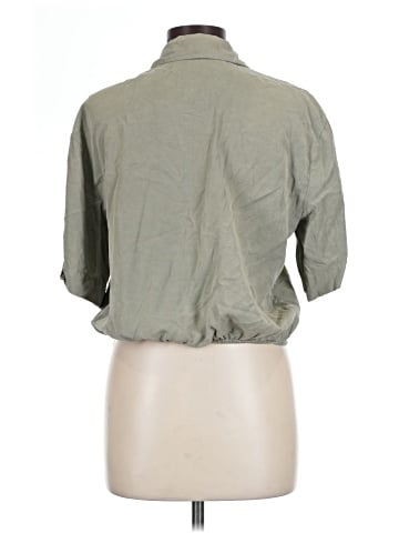 Topshop 3/4 Sleeve Button-Down Shirt (view 2)