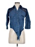Almost Famous 100% Cotton Blue 3/4 Sleeve Button-Down Shirt Size M - photo 1