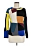 Cotélac 100% Wool/laine Color Block Blue Wool Pullover Sweater Size Med (2) - photo 1