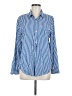 Stitch Fix 100% Rayon Stripes Blue Long Sleeve Button-Down Shirt Size M - photo 1
