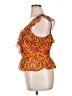 Veronica Beard 100% Silk Orange Sleeveless Silk Top Size 14 - photo 5