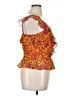 Veronica Beard 100% Silk Orange Sleeveless Silk Top Size 14 - photo 4