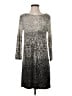 Tibi Animal Print Ombre Solid Silver Cocktail Dress Size S - photo 1