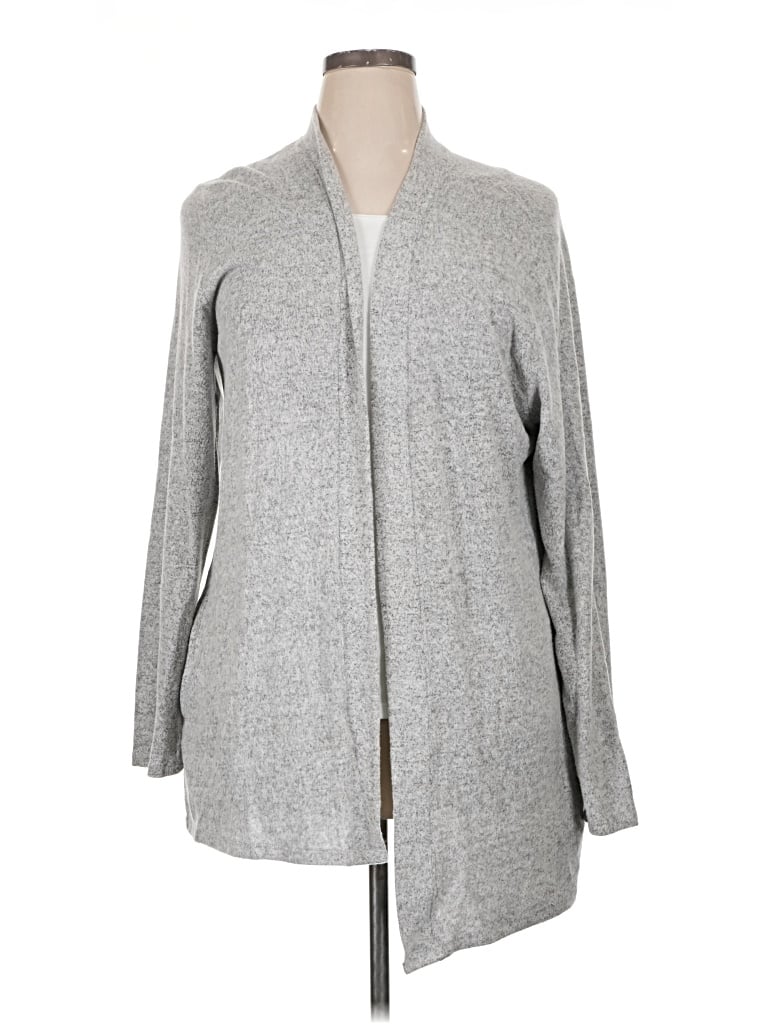 Pre-owned Assorted Brands Cardigan Sweater In Gray