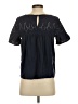 J.Crew 100% Cotton Black Short Sleeve Blouse Size S - photo 2
