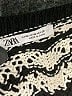 Zara Chevron-herringbone Black Pullover Sweater Size M - photo 7