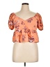 ABound Orange Short Sleeve Blouse Size XL - photo 1