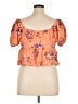 ABound Orange Short Sleeve Blouse Size XL - photo 2