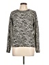 Kim Rogers Animal Print Silver Pullover Sweater Size L - photo 1