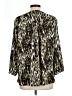 JM Collection 100% Polyester Animal Print Gold 3/4 Sleeve Blouse Size L - photo 2