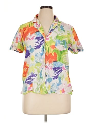 Lauren by Ralph Lauren Short Sleeve Blouse (view 1)