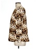 Rose + Olive Animal Print Brown Long Sleeve Blouse Size L - photo 5