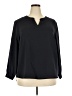 Lands' End 100% Polyester Black 3/4 Sleeve Blouse Size 18 - photo 1
