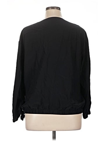 Lafayette 148 New York Long Sleeve Silk Top (view 2)